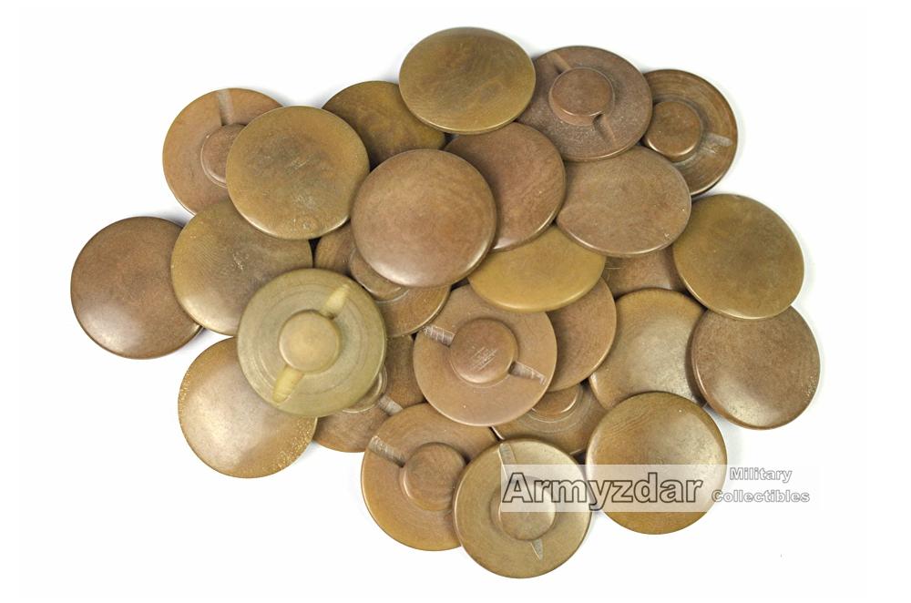 Lot Of 100+ Vintage Modern Brown Buttons Wooden MOP Military Bakelite Lucite