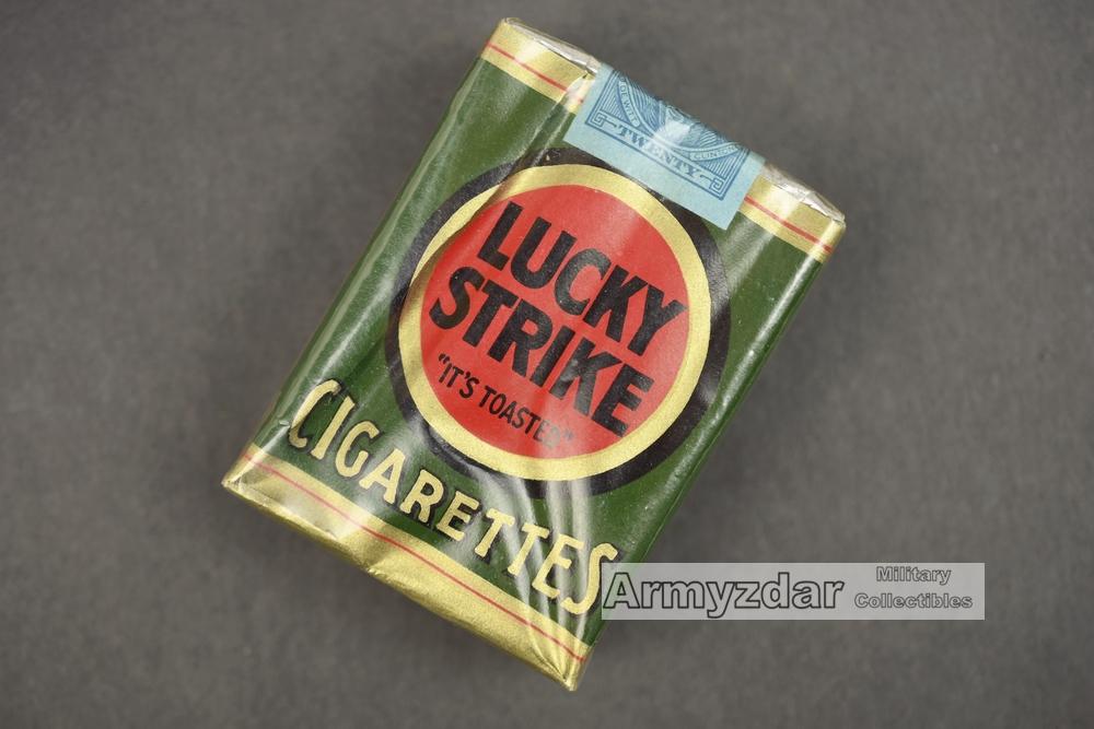 WW2 US Green Lucky Strike cigarettes